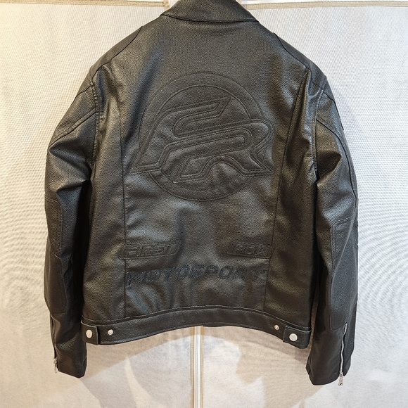 FIRST ROW Faux-Leather Biker Jacket - Picture 6 of 8